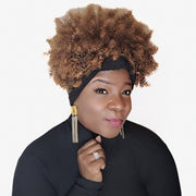 4/30 Afro Wig Kap w/ Black Band