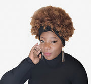 4/30 Afro Wig Kap w/ Black Band