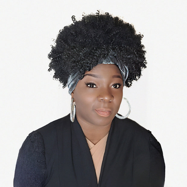 1b/ Afro Wig Kap w/o Bang