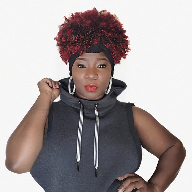 1b/ J99 Afro Wig Kap w/o Bang