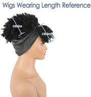 1b Afro Wig Kap w/ Bang