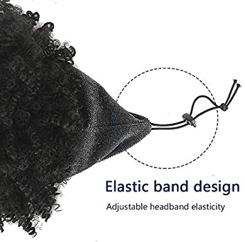 1b Afro Wig Kap w/ Bang